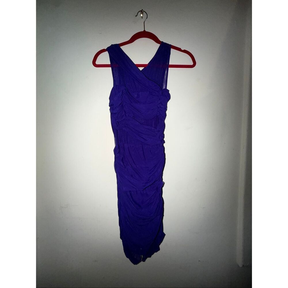BCBG MAXAZRIA RUNWAY deep purple dress size XS